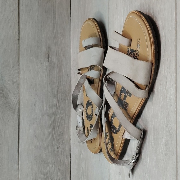 Sorel Women Comfort Loop Toe Ella Criss Cross in dove Sandals Flats shoes 10 - Picture 2 of 15